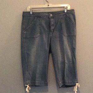 Chico’s Platinum denim capris